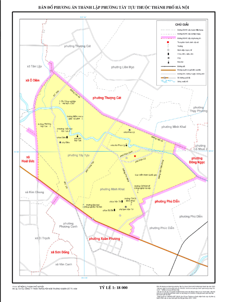 Bản đồ phường Tây Tựu
