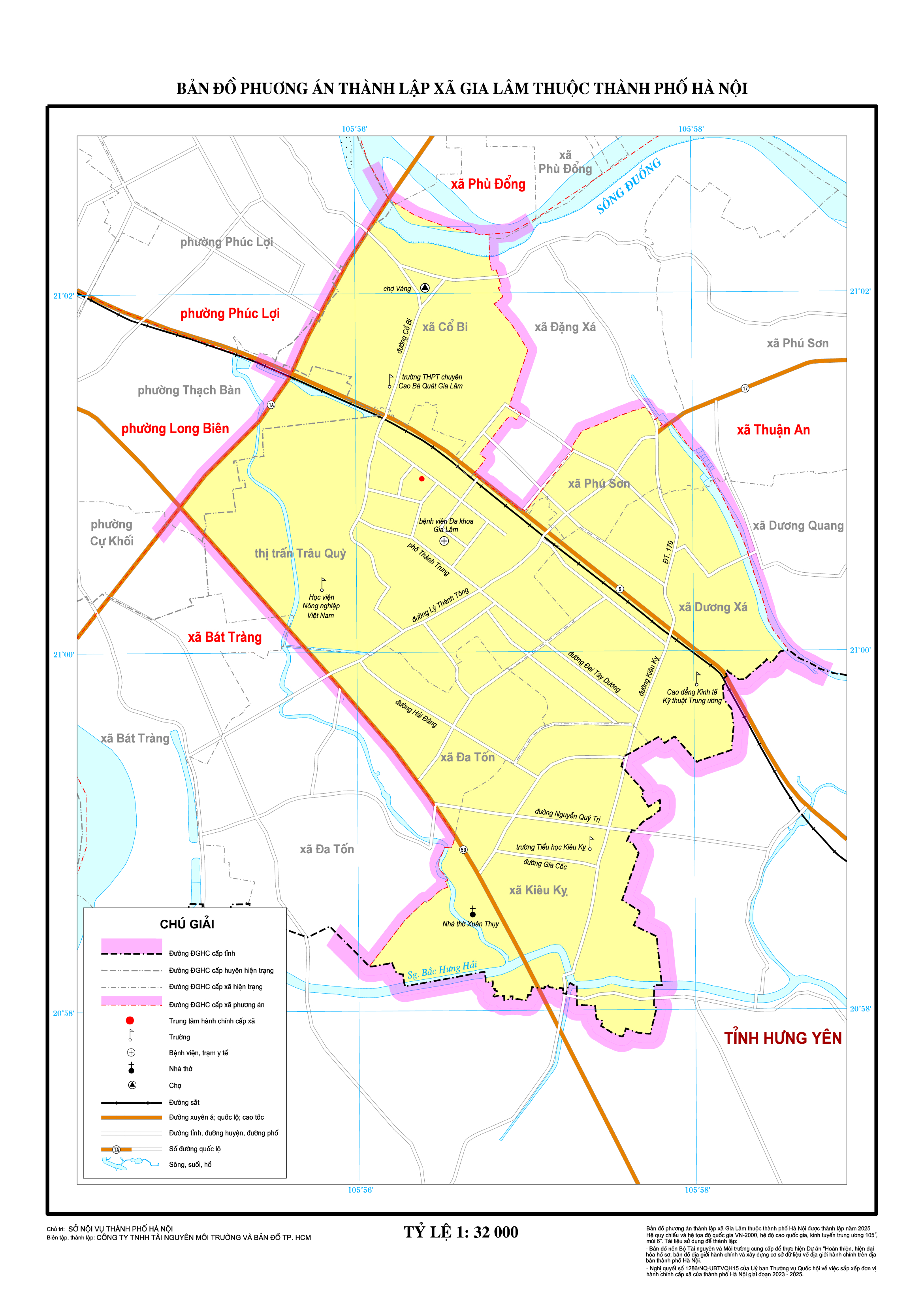 Bản đồ xã Gia Lâm