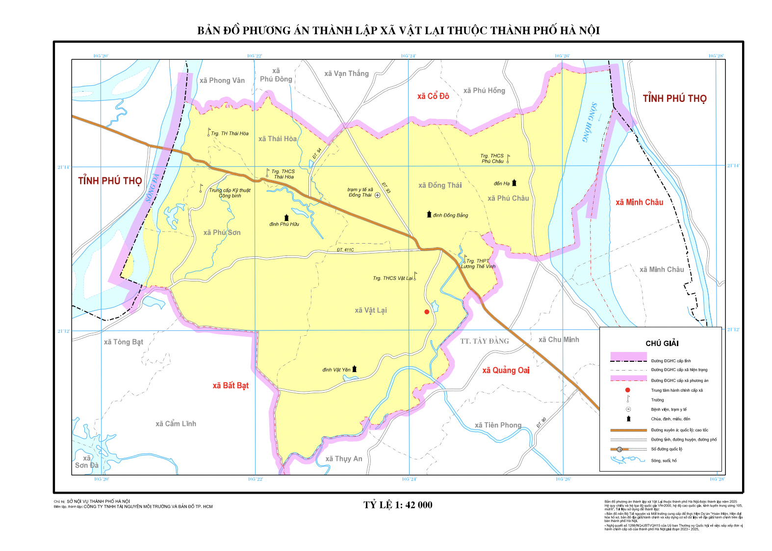 Bản đồ xã Vật Lại