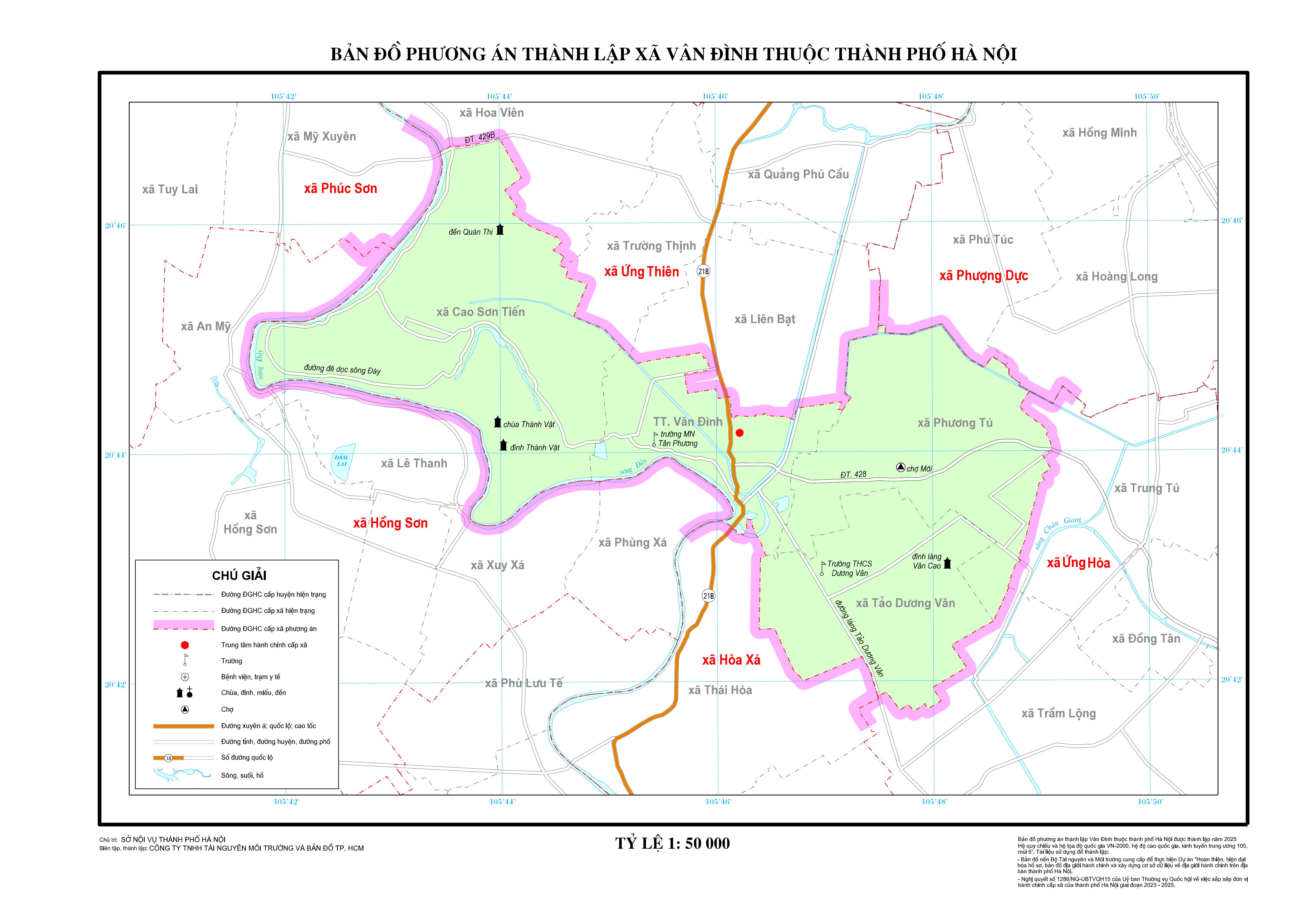 Bản đồ xã Vân Đình