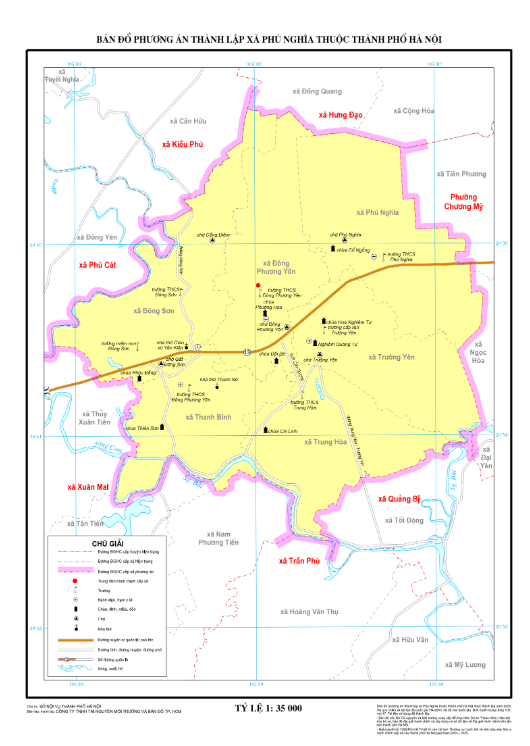 Bản đồ hành chính xã Phú Nghĩa (thành phố Hà Nội)